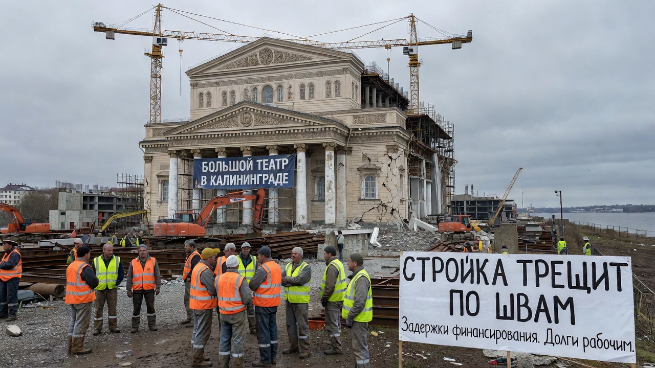 Большой театр в Калининграде под угрозой. Стройка трещит по швам